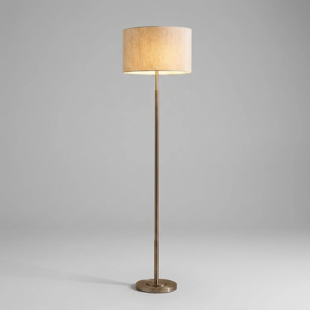 Minimalist Drum Shade Floor Lamp