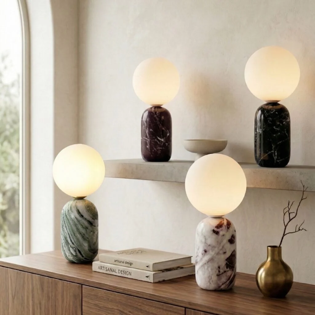 Glass Globe Table Lamp
