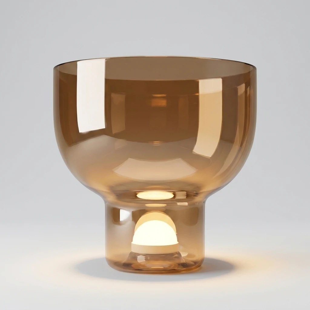 Glass table lamp