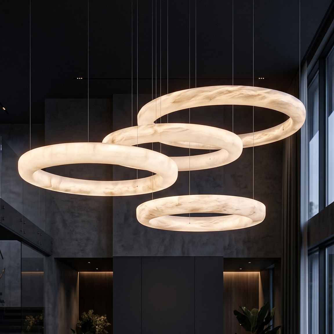 Elevating Beverly Hills Villas: Matching High-End Furniture with Custom Alabaster & Travertine Lighting