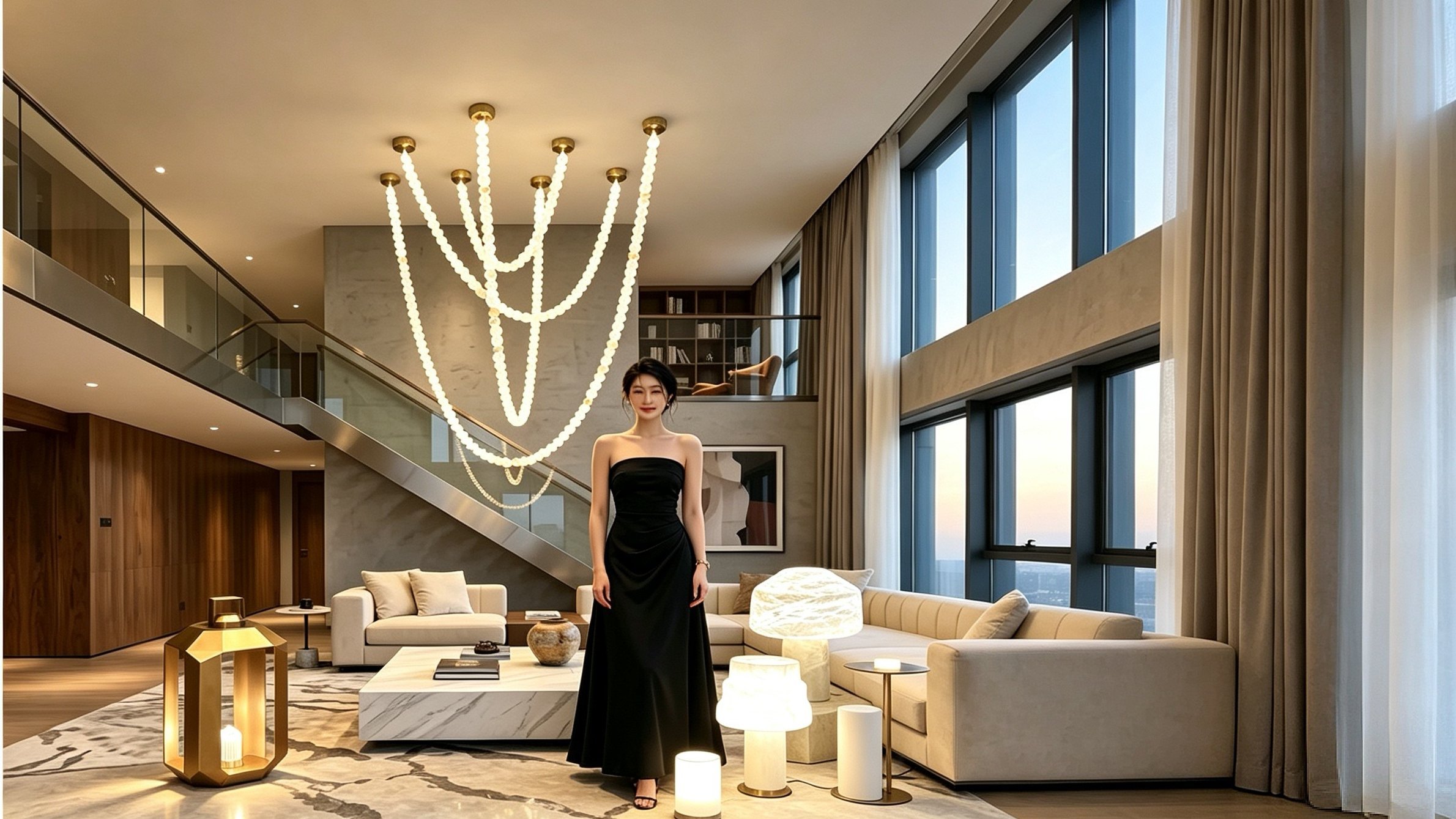 Natural Spanish Marble Lighting