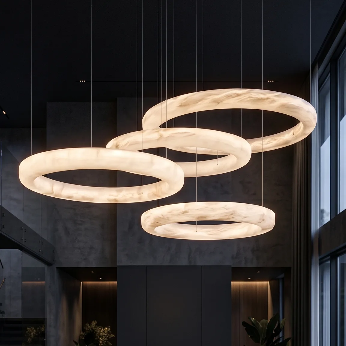 Elevating Beverly Hills Villas: Matching High-End Furniture with Custom Alabaster & Travertine Lighting